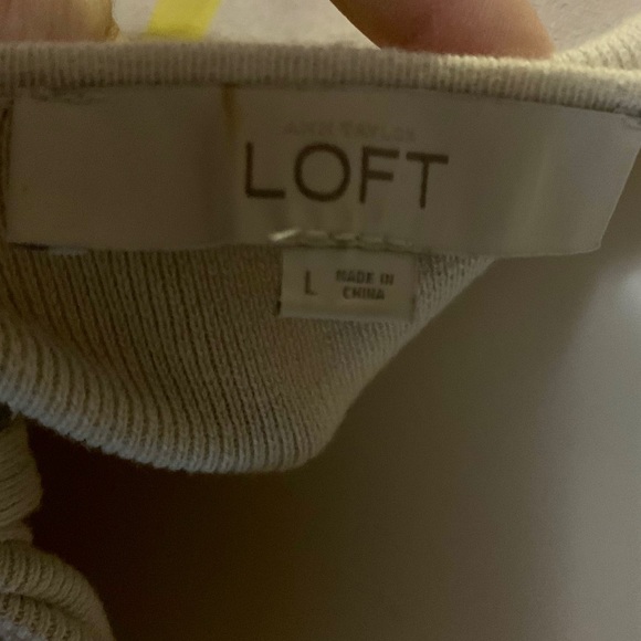 Ann Taylor LOFT yellow striped peplum knit top - Picture 7 of 9